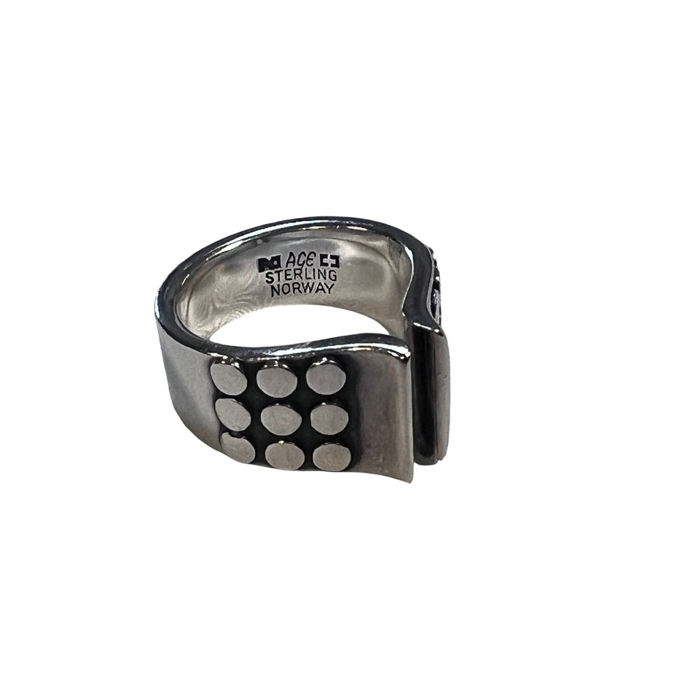 Anna Greta Eker‎ Ring Women Size 6 Silver Excellent Modernist Norway Plus Studio